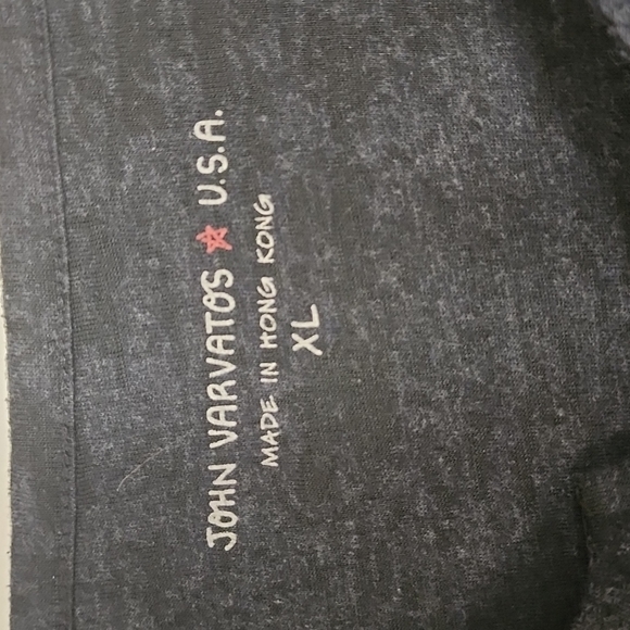 John Varvatos Charcoal Gray XL Henley w Elbow Patches Mint Condition - Picture 5 of 5